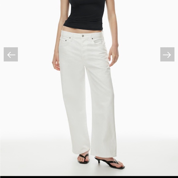 Citizens Of Humanity Denim - Citizens of Humanity Pina Cropped Low Rise Baggy Cotton Jean in Chalk